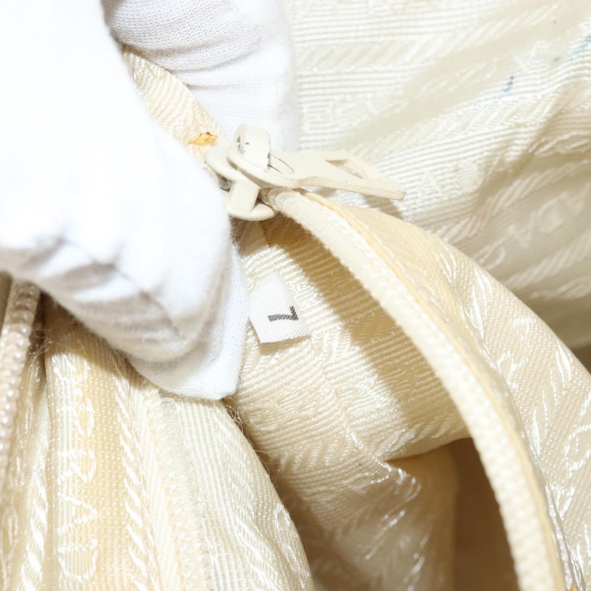 Prada Vintage Handbag Leather, BEIGE, LEATHER, Handbag