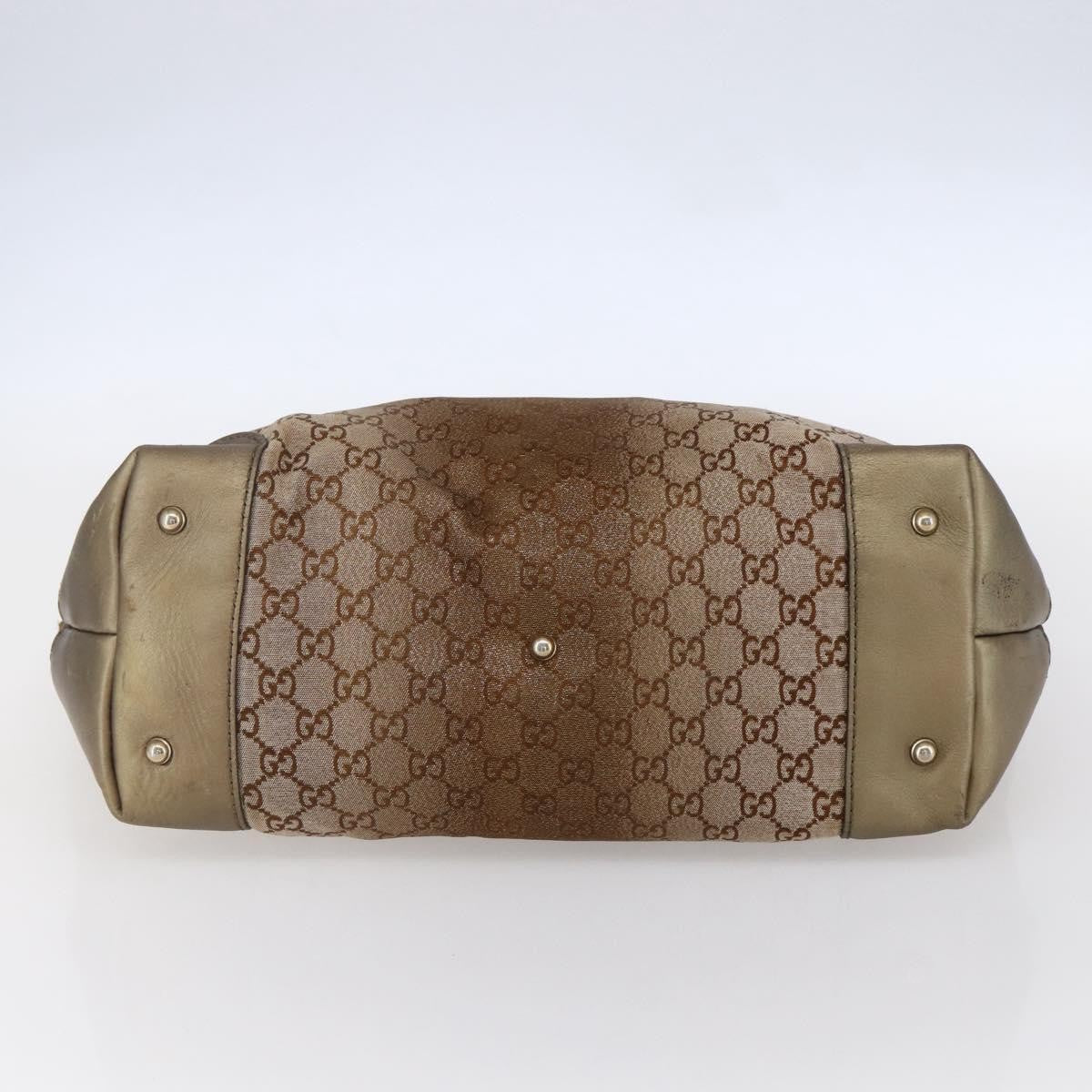 Gucci Heart Bit Open Tote GG Canvas with Leather, BEIGE, CANVAS, Tote bag