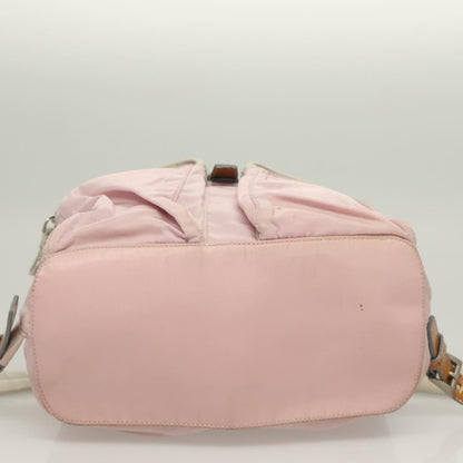 Prada Double Front Pocket Backpack Tessuto, PINK, NYLON, Backpack