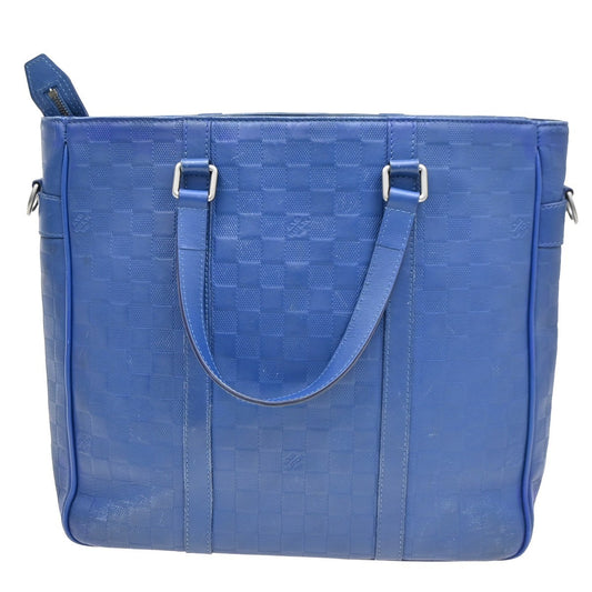 Louis Vuitton Tadao Handbag Damier Infini Leather, BLUE, LEATHER, Tote bag