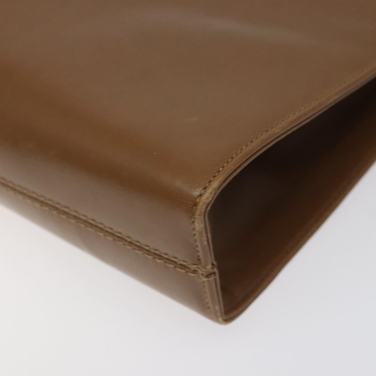 Salvatore Ferragamo Vintage Gancini Chain Shoulder Bag Leather, BROWN, LEATHER, Shoulder bag