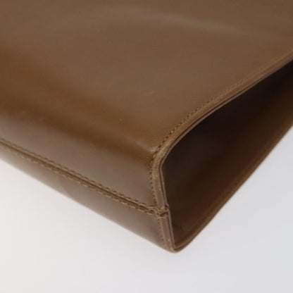 Salvatore Ferragamo Vintage Gancini Chain Shoulder Bag Leather, BROWN, LEATHER, Shoulder bag