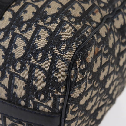 Christian Dior Vintage Trotter Boston Bag Canvas, NAVY, CANVAS, Travel bag