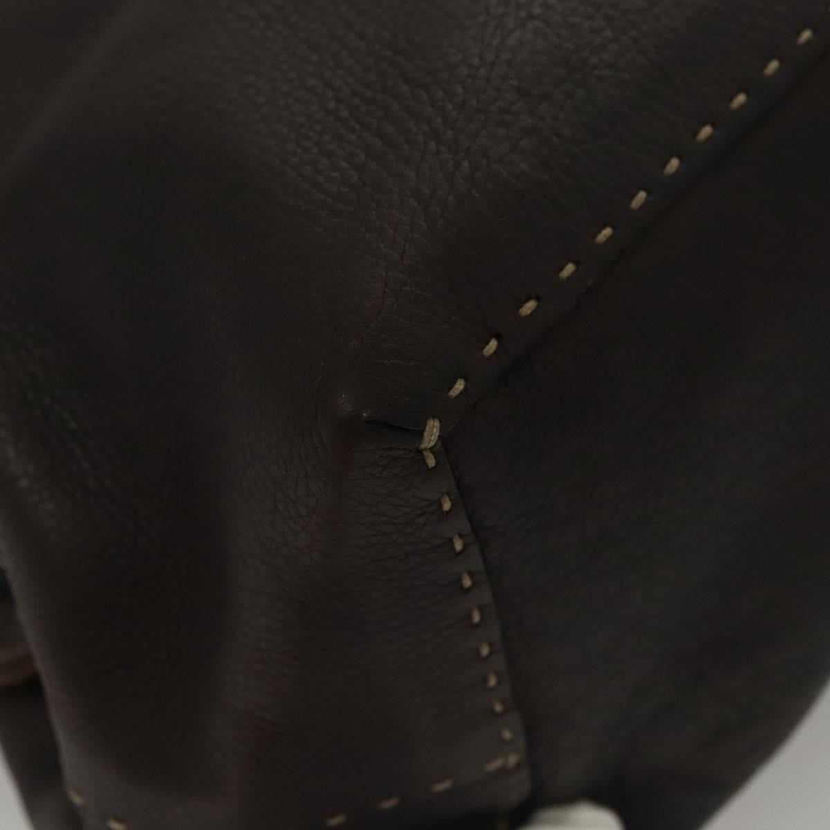 Fendi Selleria Frame Doctor Bag Leather, BROWN, LEATHER, Handbag