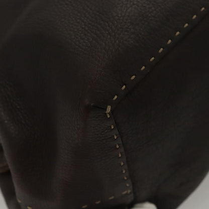 Fendi Selleria Frame Doctor Bag Leather, BROWN, LEATHER, Handbag