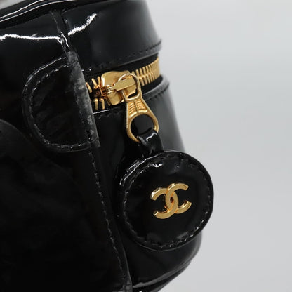 Chanel Vanity pouch Leather, BLACK, PATENT_LEATHER, Toiletry Case