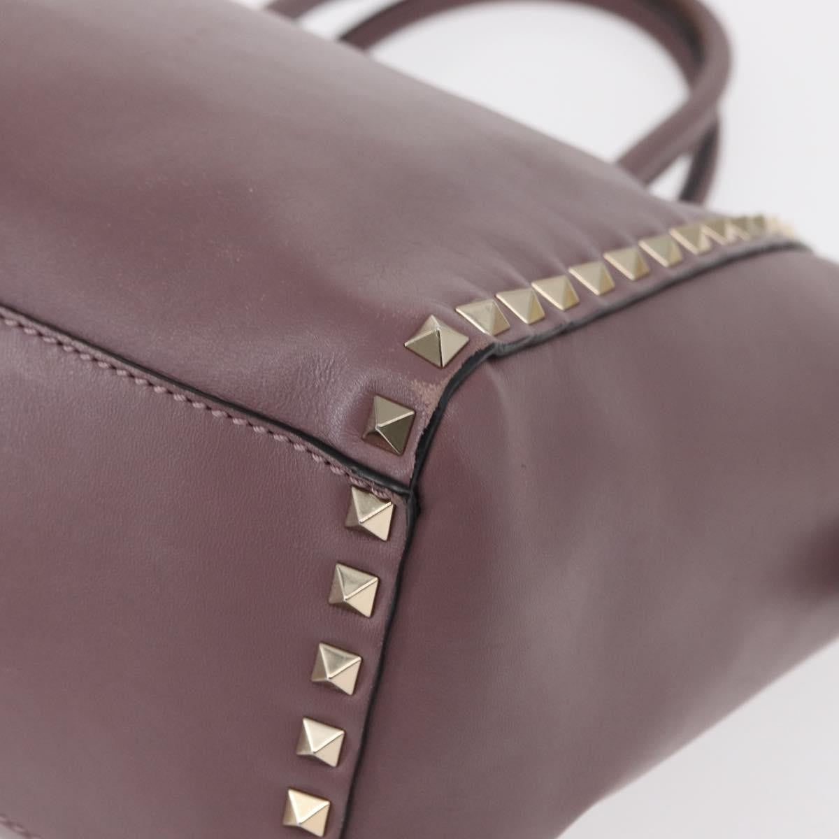 Valentino Garavani Rockstud Tote Rigid Leather, PURPLE, LEATHER, Handbag