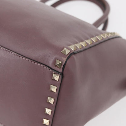 Valentino Garavani Rockstud Tote Rigid Leather, PURPLE, LEATHER, Handbag