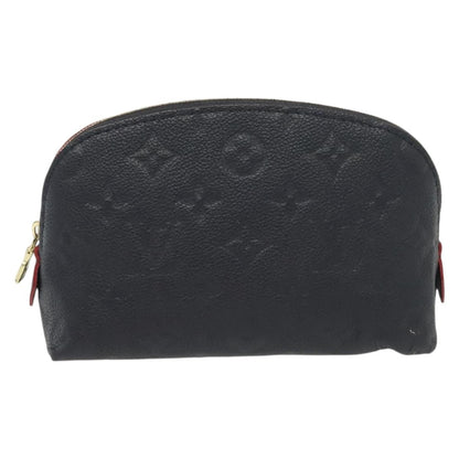 Louis Vuitton Cosmetic Pouch Monogram Empreinte Leather, NAVY, LEATHER, Toiletry Case