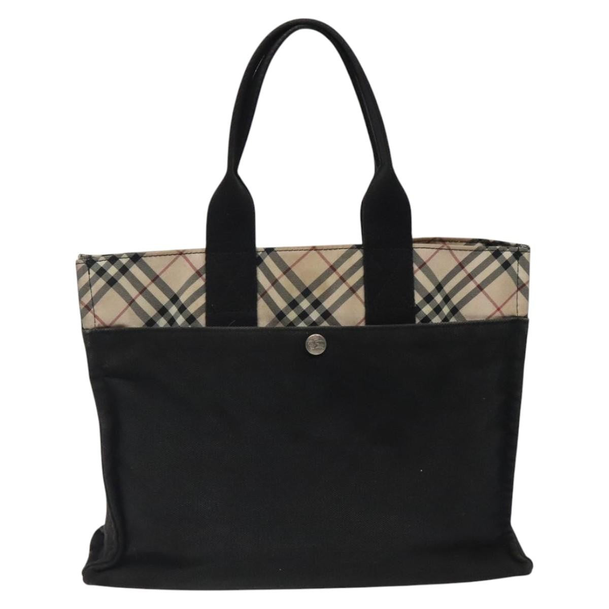 Burberry Nova Check Tote canvas check pattern, BLACK, CANVAS, Tote bag