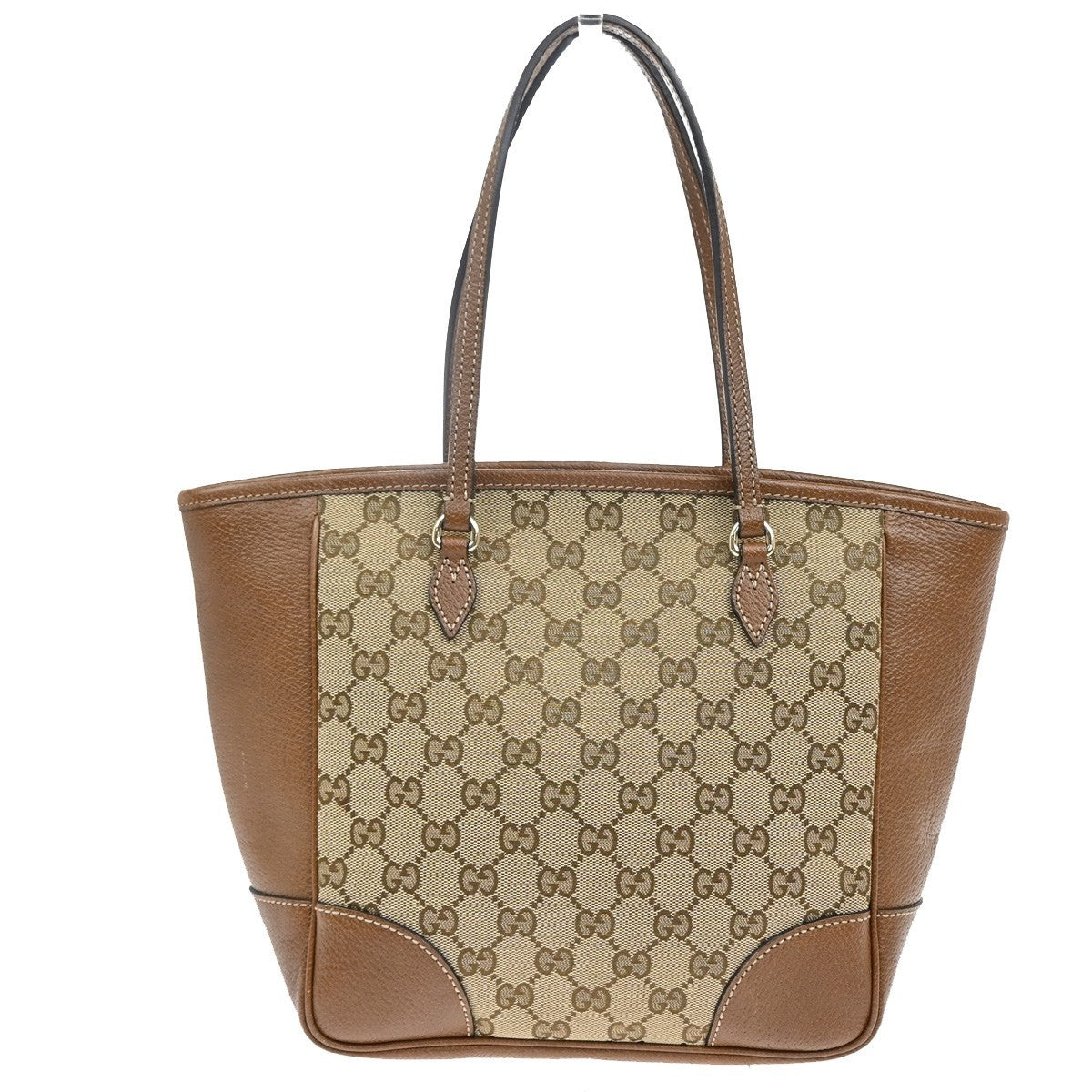 Gucci Bree Tote GG Canvas with Leather, BROWN, CANVAS, Tote bag