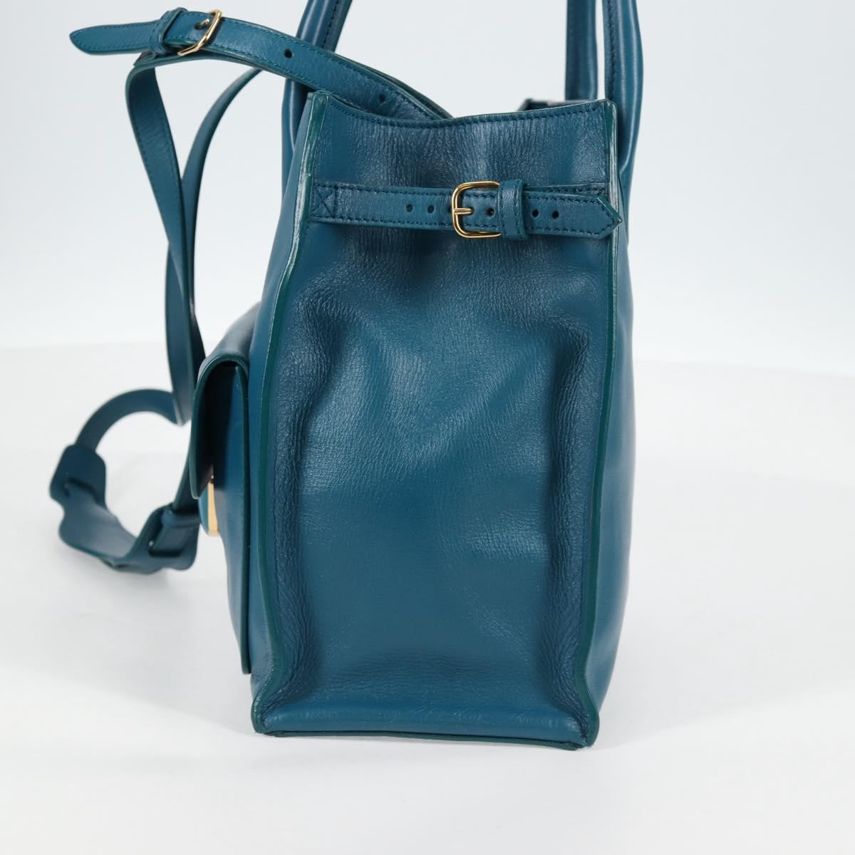 Balenciaga Padlock All Afternoon Tote Leather, BLUE, LEATHER, Handbag