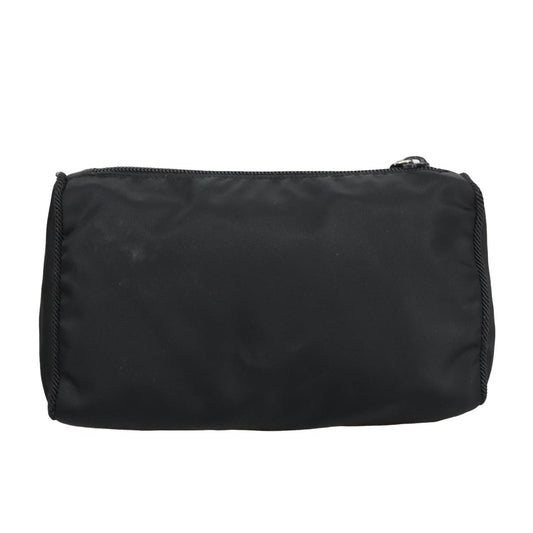Prada Zip Pouch Tessuto, BLACK, NYLON, Clutche & pouche