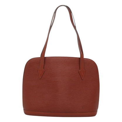Louis Vuitton Lussac Handbag Epi Leather, BROWN, LEATHER, Shoulder bag