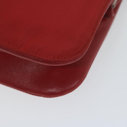 Prada Chain Shoulder Bag Tessuto, RED, NYLON, Shoulder bag