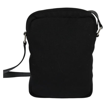 Saint Laurent Front Pocket Crossbody Bag Canvas, BLACK, CANVAS, Shoulder bag