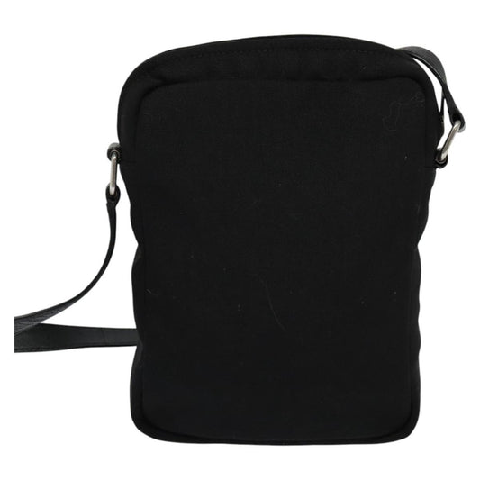 Saint Laurent Front Pocket Crossbody Bag Canvas, BLACK, CANVAS, Shoulder bag