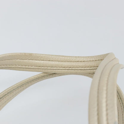 Celine Vintage Buckle Shoulder Bag Leather, WHITE, LEATHER, Shoulder bag