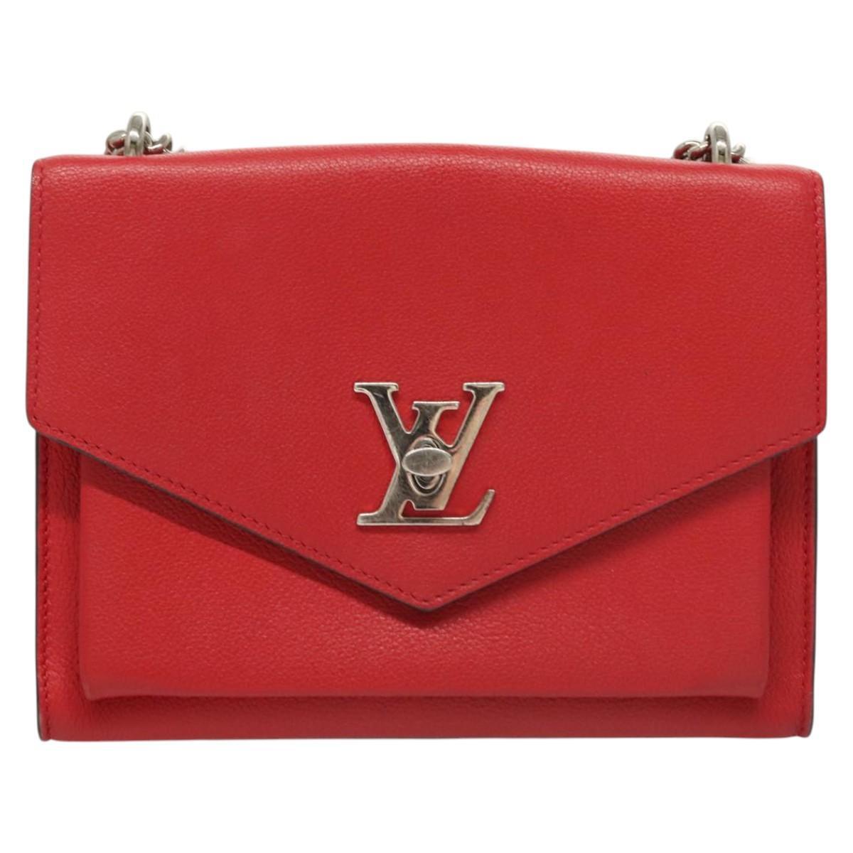 Louis Vuitton Mylockme Handbag Leather, RED, LEATHER, Handbag