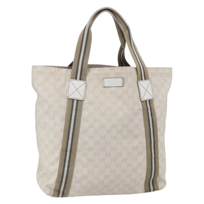 Gucci Original Web Tote GG Canvas, BEIGE, CANVAS, Tote bag