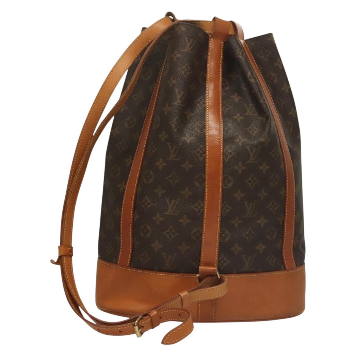 Louis Vuitton Randonnee Backpack Monogram Canvas, BROWN, CANVAS, Shoulder bag