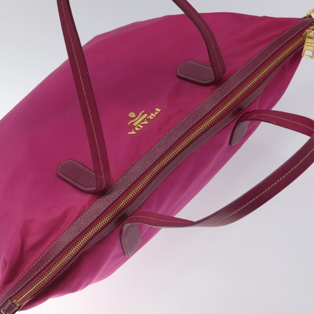 Prada Convertible Zip Tote Tessuto, PINK, NYLON, Tote bag