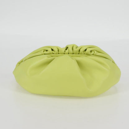 Bottega Veneta The Chain Pouch Leather, GREEN, LEATHER, Clutche & pouche