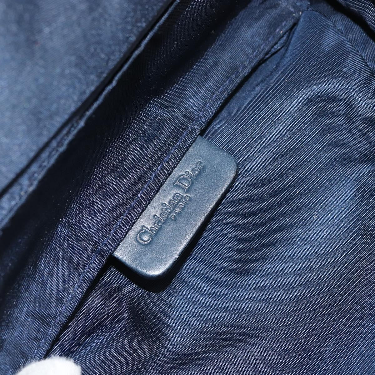 Christian Dior Vintage Saddle Coin Purse Diorissimo Canvas, NAVY, CANVAS, Clutche & pouche