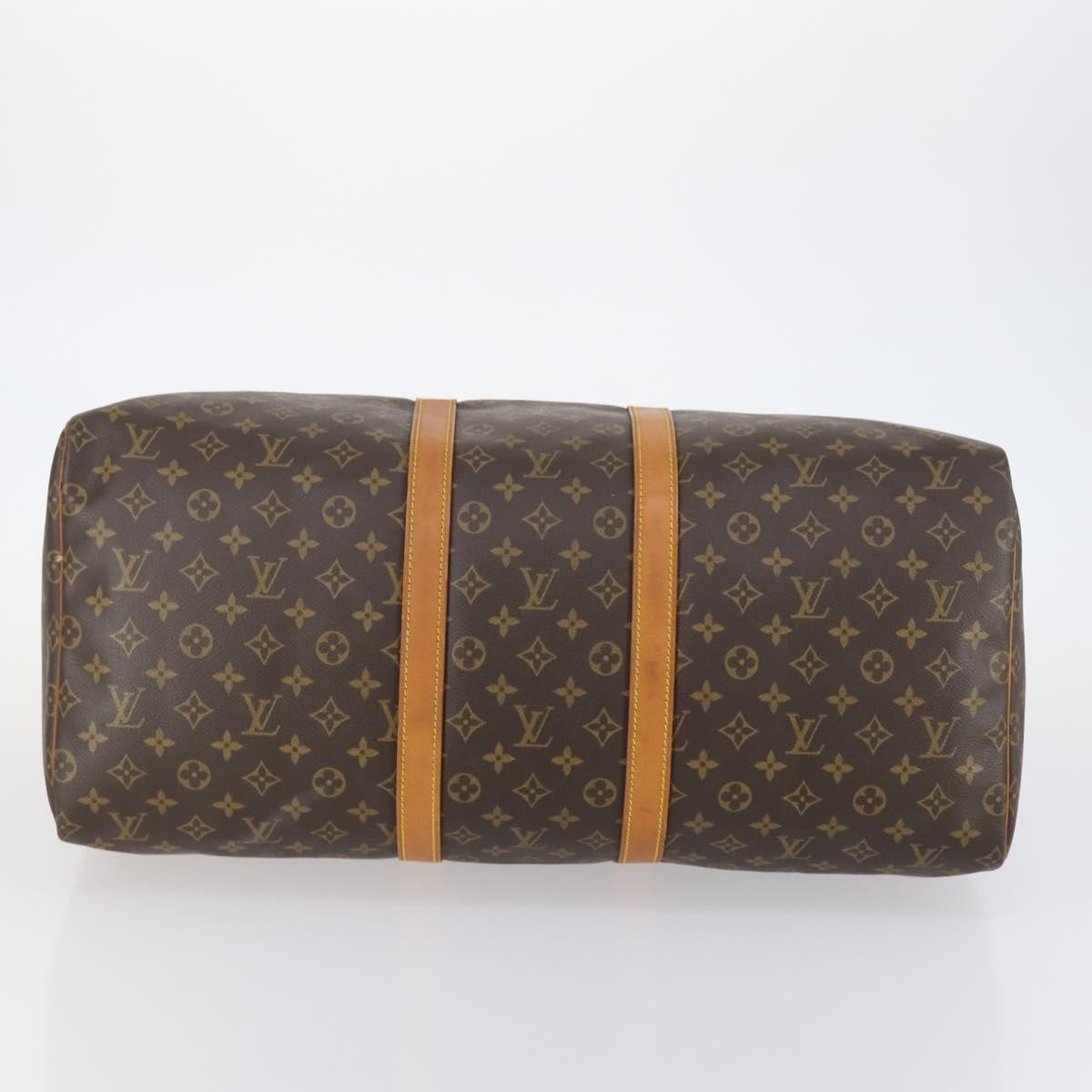 Louis Vuitton Keepall Bag Monogram Canvas, BROWN, CANVAS, Travel bag