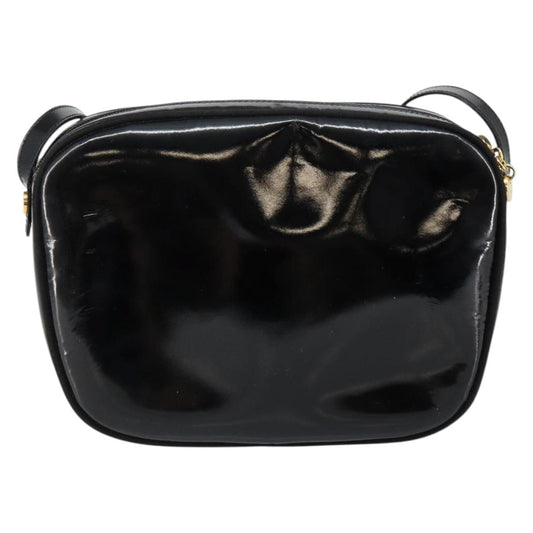 Salvatore Ferragamo Vala Shoulder Bag Patent Leather, BLACK, PATENT_LEATHER, Shoulder bag