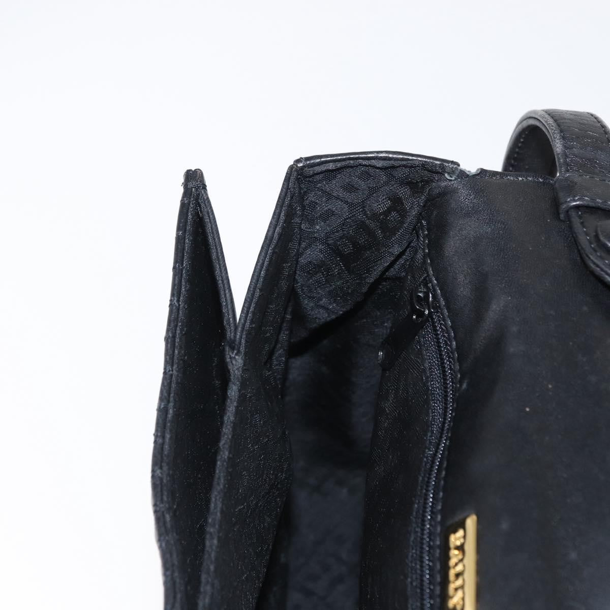 Bally Vintage Handbag Quilted Leather, BLACK, LEATHER, Handbag