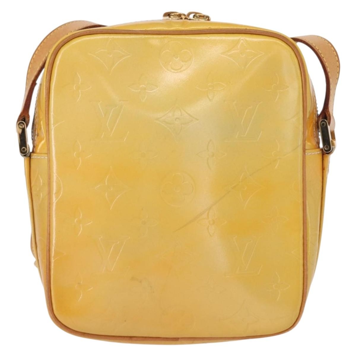 Louis Vuitton Wooster Handbag Monogram Vernis, YELLOW, PATENT_LEATHER, Shoulder bag