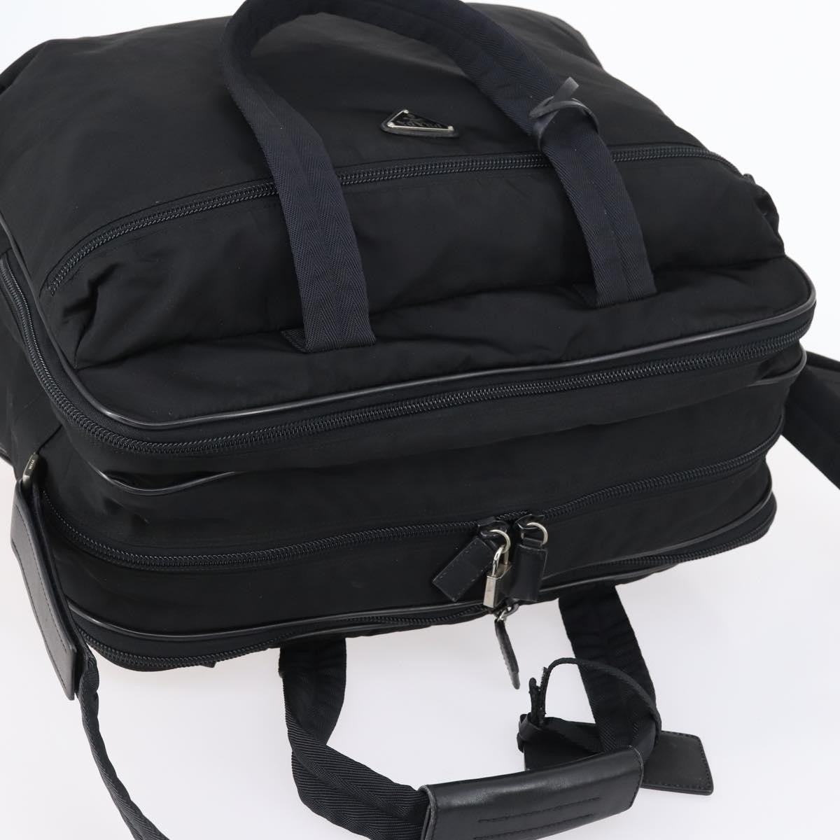 Prada Porta Computer Briefcase Tessuto and Saffiano Leather, BLACK, NYLON, Briefcase