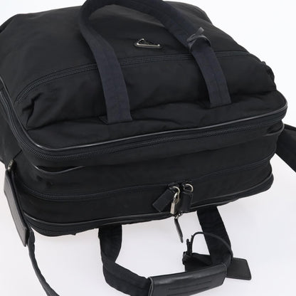 Prada Porta Computer Briefcase Tessuto and Saffiano Leather, BLACK, NYLON, Briefcase