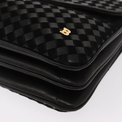 Bally Vintage Handbag Leather, BLACK, LEATHER, Handbag