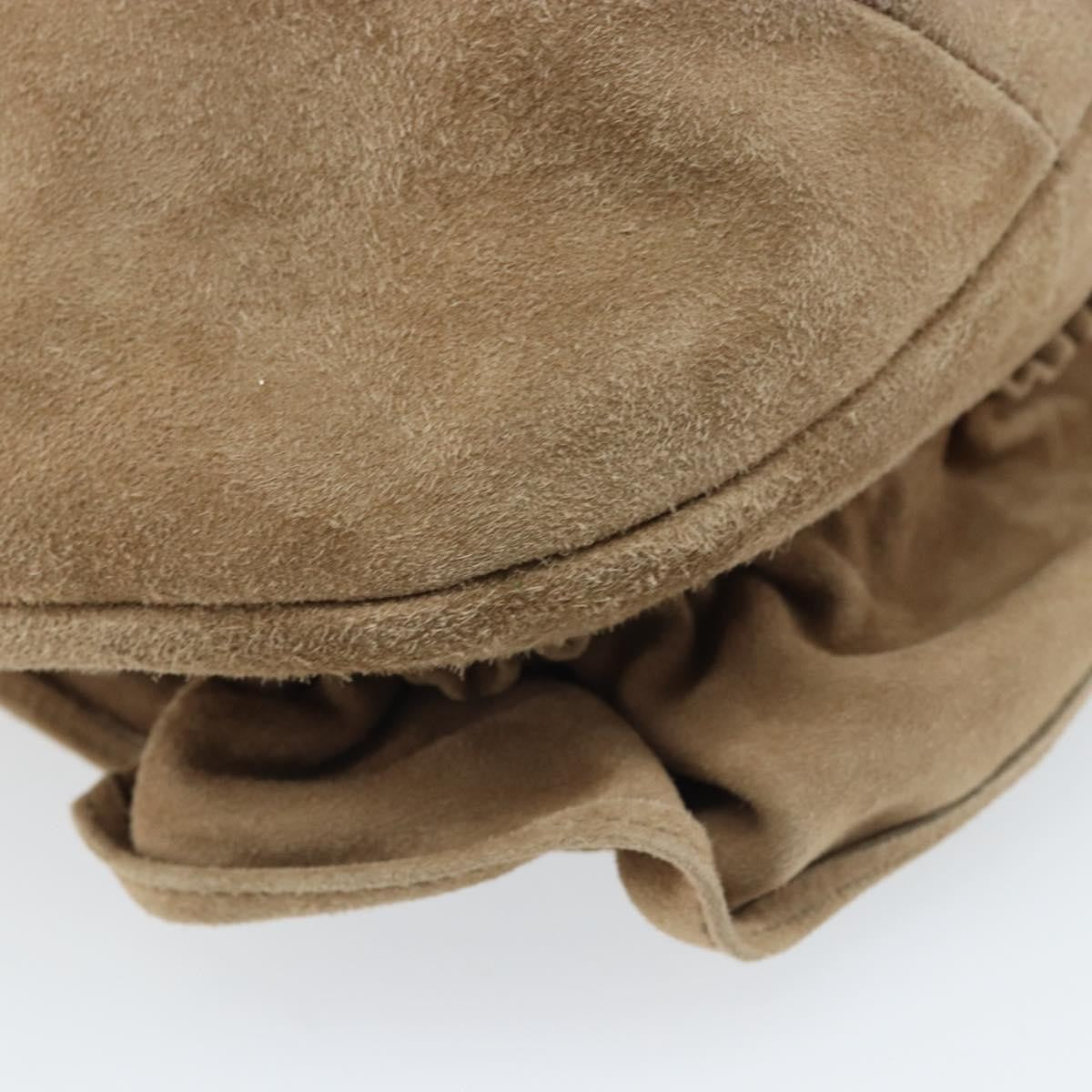 Saint Laurent Vintage Shoulder Bag Suede, BEIGE, SUEDE, Shoulder bag