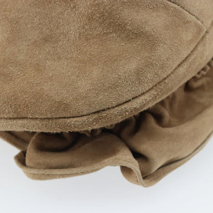 Saint Laurent Vintage Shoulder Bag Suede, BEIGE, SUEDE, Shoulder bag