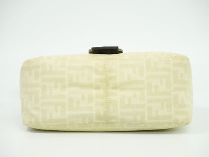 Fendi Mamma Baguette Zucca canvas, BEIGE, CANVAS, Shoulder bag