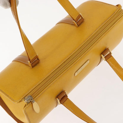 Burberry Vintage Handbag Leather, YELLOW, LEATHER, Handbag