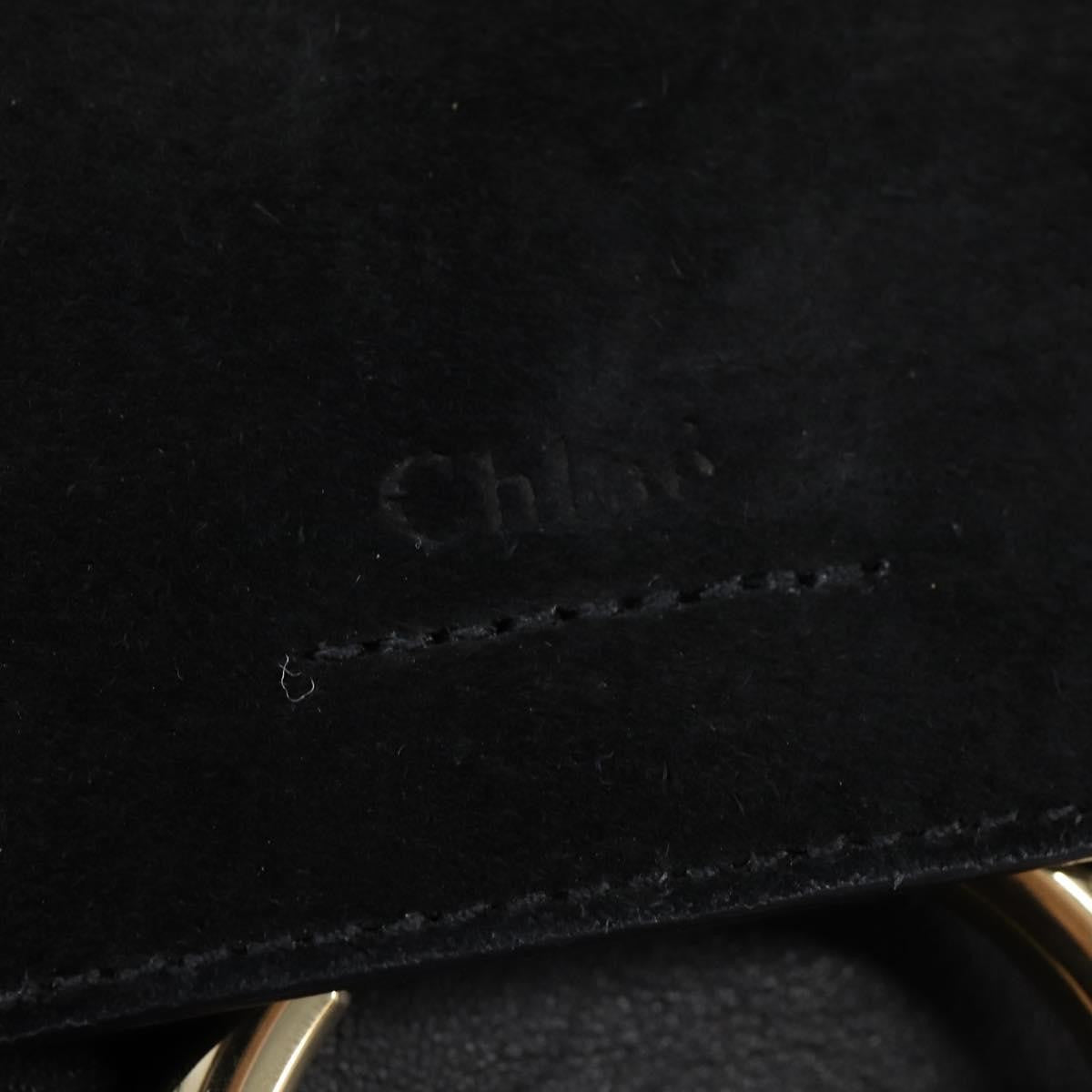 Chloe Faye Top Handle Bag Leather and Suede, BLACK, SUEDE, Handbag