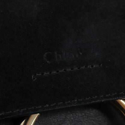 Chloe Faye Top Handle Bag Leather and Suede, BLACK, SUEDE, Handbag