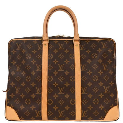 Louis Vuitton Porte-Documents Voyage Briefcase Monogram Canvas, BROWN, CANVAS, Briefcase