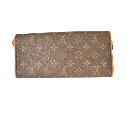 Louis Vuitton Twin Handbag Monogram Canvas, BROWN, CANVAS, Clutche & pouche