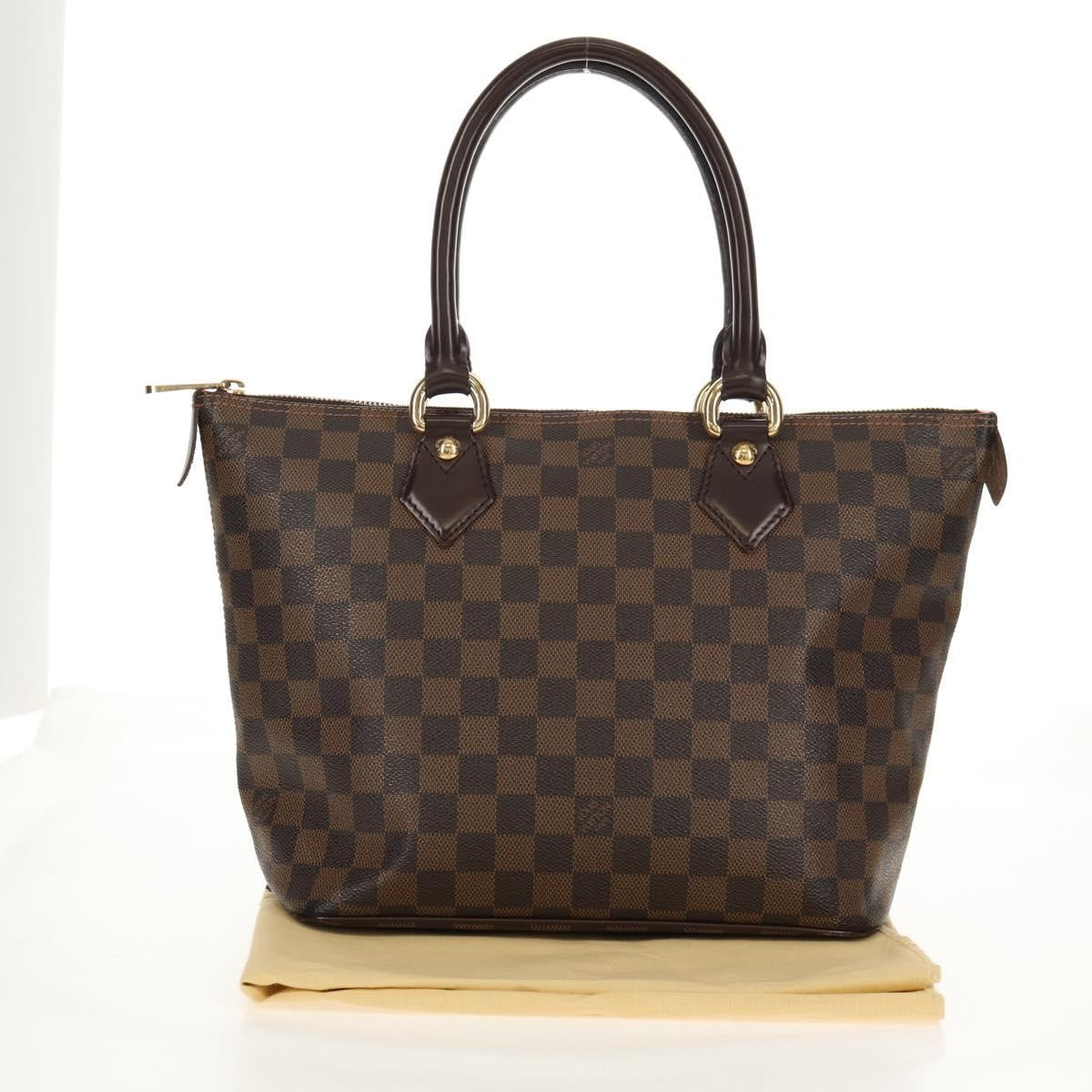 Louis Vuitton Saleya Handbag Damier, BROWN, CANVAS, Tote bag
