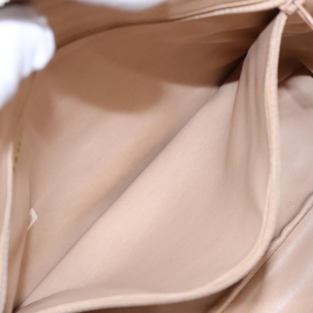 Chanel Vintage Chain Shoulder Bag Quilted Lambskin, BEIGE, LEATHER, Shoulder bag