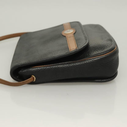 Christian Dior Vintage Trotter Crossbody Bag Leather, BLACK, LEATHER, Clutche & pouche