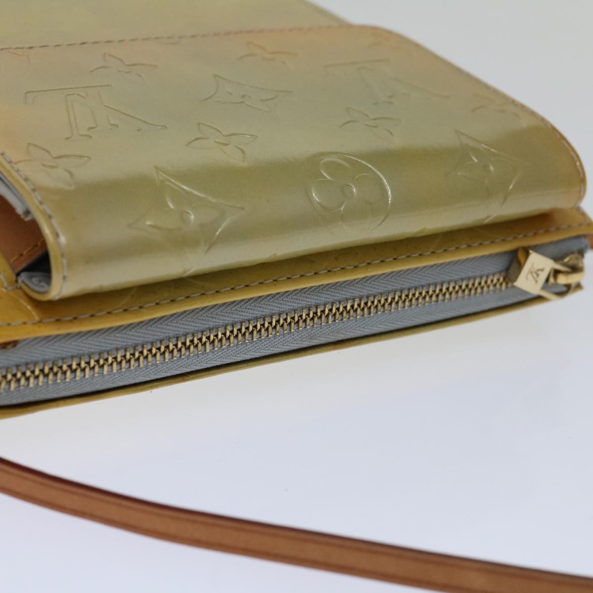 Louis Vuitton Mott Handbag Monogram Vernis, GRAY, PATENT_LEATHER, Handbag