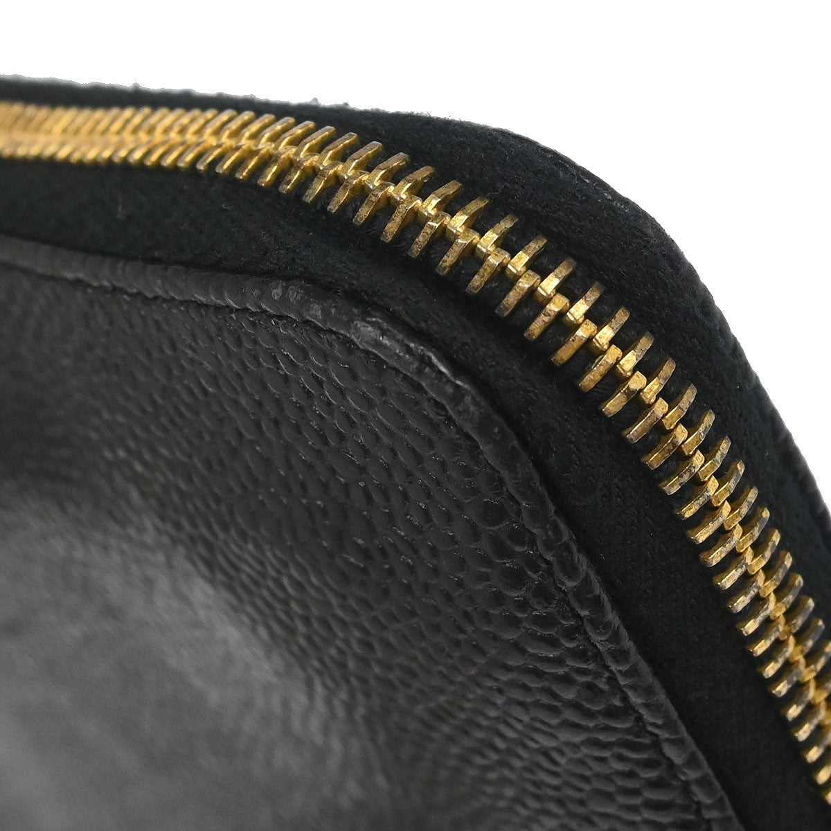 Chanel Vintage CC Wallet Caviar, BLACK, LEATHER, Wallets