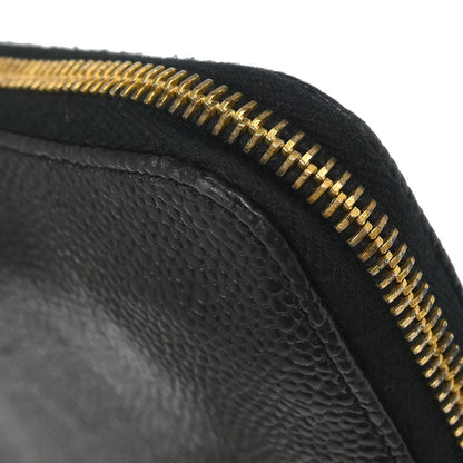 Chanel Vintage CC Wallet Caviar, BLACK, LEATHER, Wallets