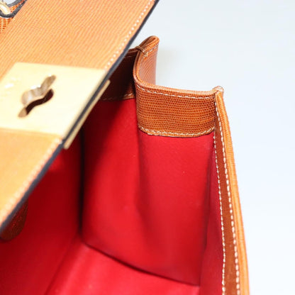 Celine Vintage Logo Top Handle Bag Leather, BROWN, LEATHER, Handbag